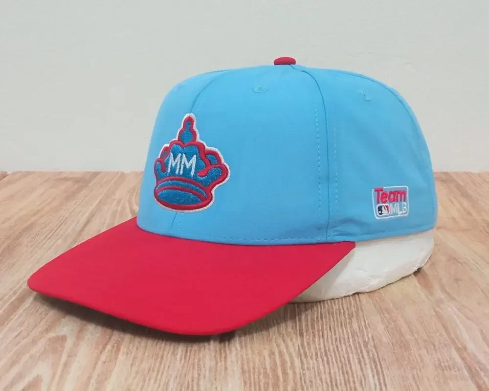 Oc Sports Men’s Hat Cap Miami Marlins MLB Blue Red One Size Ajustable